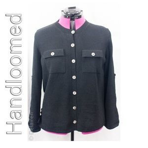 Duna Handloomed Roll Tab Sleeve Top/Cardigan B=41